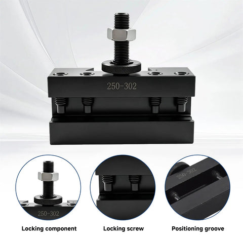 CXA 250 302 Quick Change Turning Tool Holder for CNC Lathes with 13 to 18 Inch Swing and Three Quarter Inch Tool Bit Capacity