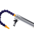 Heavy Duty Cold Air Blaster Pro Level Vortex Chiller With Flex Hose And Beefy Aluminum Build, gray and purple design.