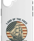 Patriotic Sailboat Flag Case For iPhone 16 With Red White And Blue Merica Pride Durable Protective Shell