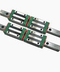 Two Pack Linear Guide Rail Kit With Four Carriage Sliders Bracket Length 1200 to 2500mm Pro Grade Stainless Steel Rail System For CNC Machines 3D Printers And Robotic Motion Projects Ultra Smooth High Precision, two rail blocks