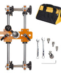 Wood Door Lock Mortiser Kit With Aluminum Frame Manual Mortising Jig And Tools Twin Screw Clamp Design For Door Lock Installation