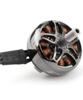 Close-up of Eco II 2807 Brushless RC Motor for FPV Racing Drones set with multi-strand winding and durable quadcopter spare parts.