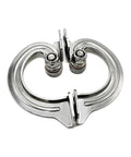 Stainless steel adjustable damping hinge set with concealed torque, pair of circular hinges