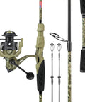 Spartacus Defender Twin Tip Fishing Rod And Reel Combo 7 Foot Medium Heavy With 3000 Reel Backup Tip, camo design handle and rod