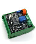 Kickass 50 Amp Electric Current Sensor Module With Sick AC Current Transducer Capabilities And Straight Up DC 24V Switching Output showing green circuit board with display and components.