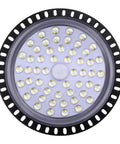 Top view of 10 Pack 200W UFO LED High Bay Light For Warehouse Garage Barn Workshop IP65 Waterproof Commercial Bay Lighting