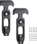 Heavy Duty Rubber T Handle Draw Latch 2 Pack with mounting kit for boats, coolers, and tool boxes shown with screws.