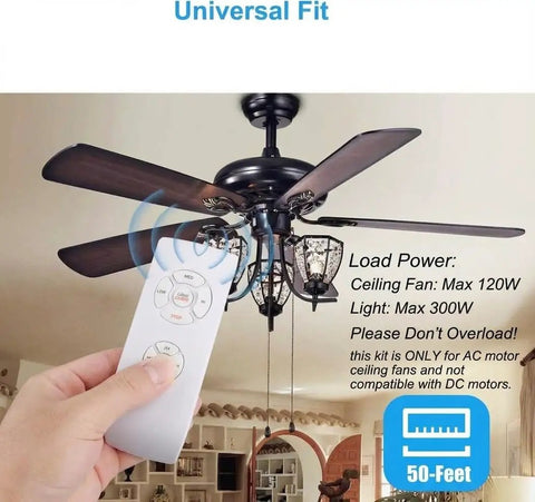 Universal Ceiling Fan Remote Kit 3 In 1 With Light Dimming Timing And Speed Control For Hunter Harbor Breeze Westinghouse