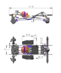 Brushless Transmission Aluminum Gearbox For 1/24 Axial SCX24 RC Crawler With Low Center Of Gravity Beefy Hardened Steel Gears