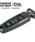 Air Checker Digital Tire Pressure Gauge For Presta And Schrader With Backlit Display Bar And PSI Readouts Quick Release Bleed Valve Compact Bike Tool On The Go, black