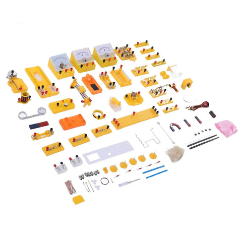 Electricity And Magnetism Lab Kit For High School Students With Hands On Experiments Covering Circuits Ohm Law Electromagnetism Projects STEM Science Classroom Set For Home Or School components displayed