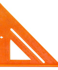 8 Inch Orange Composite Speed Square Layout Tool With Center Line Guide Beveled Edge And One Eighth Inch Notches For Precise Scribing Lines