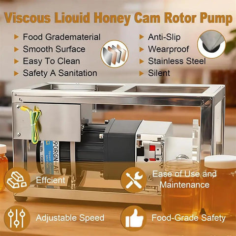 Top Tier Adjustable Transfer Pump For Viscous Liquids Like Honey, Peanut Butter, And Syrup. High Flow Rate Up To 8 Kg Min With Smart Rotor Design. Easy To Use Industrial Grade Solution.