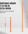 VEVOR house floor jack post set, orange telescoping steel posts; 54–150 in height, 11200 lb max load, two posts