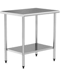 Heavy Duty Stainless Steel Work Table 24 By 36 Inch With Adjustable Undershelf Chef Grade Prep Table For Commercial Kitchen Restaurant Garage