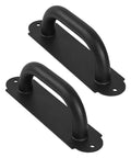 Two Pack 8 Inch Heavy Duty Door Pull Handles For Outdoor Metal Gates And Doors, Powder Coated Matte Black, Fully Welded Steel.