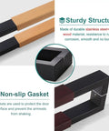 Double Sided Door Pull Bar Handle For Sliding Doors And Gates, Tough As Nails, Interior Exterior Use, Stainless Steel And Wood