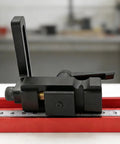 Aluminum Stop Block for Miter Track and 45 Type Positioner, Sliding Block for Precise Woodworking on ruler in workshop