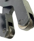 Close-up of Shank Half Inch Quick Action Scissor Type Knurling Tool Holder For Lathe Machining With Hardened Steel Knurls