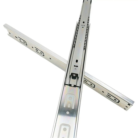 45mm Full Extension Drawer Runners with Ball Bearing Rails for Kitchen Cabinets Desks and Cupboards Zinc Telescopic Slides