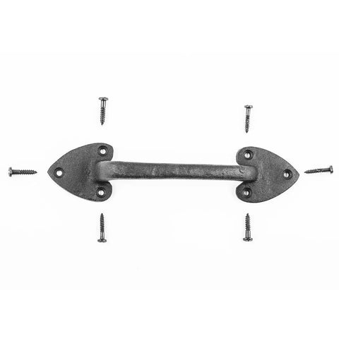 Black Wrought Iron Cabinet Door Pulls Set of 2 7.5 Inch Drawer Pulls for Cabinets and Doors Built to Last Heavy Duty Indoor Outdoor Matte Black Finish