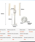 Three Blade Wind Turbine Generator With Controller 12V 30W For Boats, Cabins, Homes And Industrial Use dimensions chart