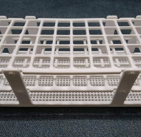 Handy 3 Pack Plastic Test Tube Rack For 16mm Tubes 60 Hole Lab Rack Detachable White Holder Base in focus
