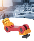 Rock Solid Hella Adjustable Milling Vise Stop Precision Cnc Mill Work Locator And Positioner Tool with aluminum body and clamping feature.