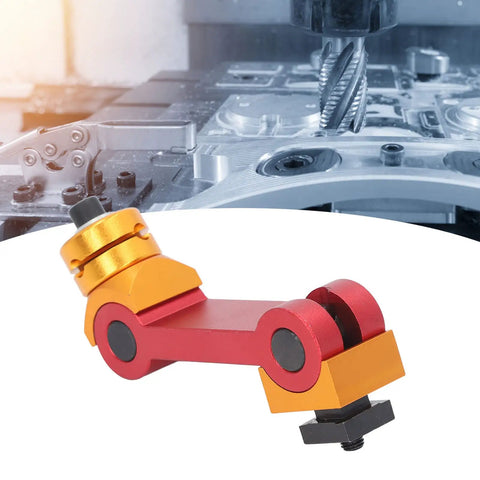 Rock Solid Hella Adjustable Milling Vise Stop Precision Cnc Mill Work Locator And Positioner Tool with aluminum body and clamping feature.