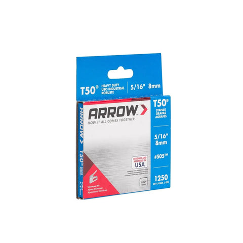 Tough As Nails Staples For Upholstery And Construction, 5/16 Inch Leg, 3/8 Inch Crown, 1250 Pack, Ideal For Insulation, Housewraps, Grey