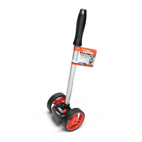 Dual Wheel 4 Inch Compact SAE Measuring Wheel With Gear Driven Counter Telescoping Handle Glare Resistant Display Analog Dial