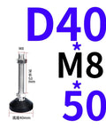 Tough As Nails Adjustable Furniture Leveling Feet With Swivel Articulating Base Pads Secure Grip For Uneven Floors Carbon Steel And Nylon Construction Set Of 4 M8 Threaded Pads with measurement details.