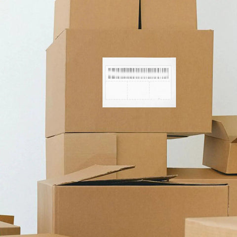 Self Adhesive Packing List Envelopes With Window Design on a cardboard box for bulk item shipping