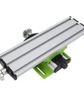 Pro Grade Precision Cross Slide Table Mini Compound Drilling Bench featuring smooth adjustable dovetail slots, 200x50mm aluminum worktable.