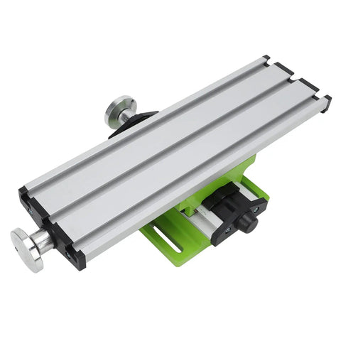Pro Grade Precision Cross Slide Table Mini Compound Drilling Bench featuring smooth adjustable dovetail slots, 200x50mm aluminum worktable.