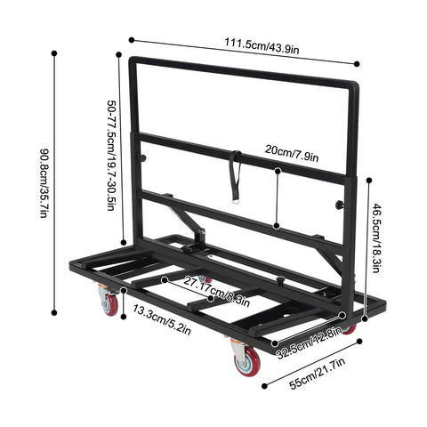 Heavy Duty Folding Drywall Cart 2200 Pounds Capacity Steel Frame With Swivel Rubber Wheels Adjustable Tilt Handle Job Site Badass For Moving Panels And Plywood No Stress Loading