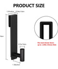 Diagram of Stainless Steel Over The Door Shower Hooks For Frameless Glass Doors 7.5 Inch Extended T Shape Towel Hanger Black Finish.