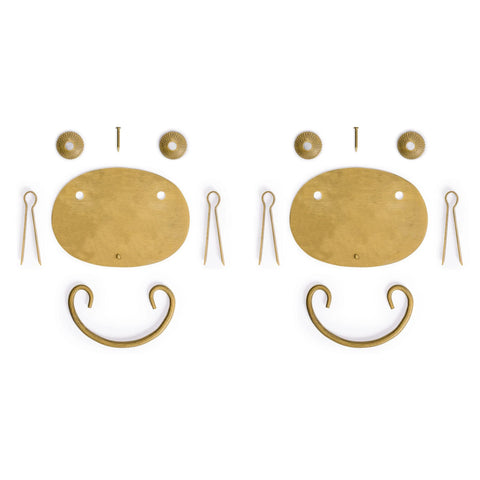 Oval Brass Drawer Pulls Set Of 2 4 Inch Cabinet Handles With 60mm Center To Center Bore, antique finish, hardware pieces displayed.