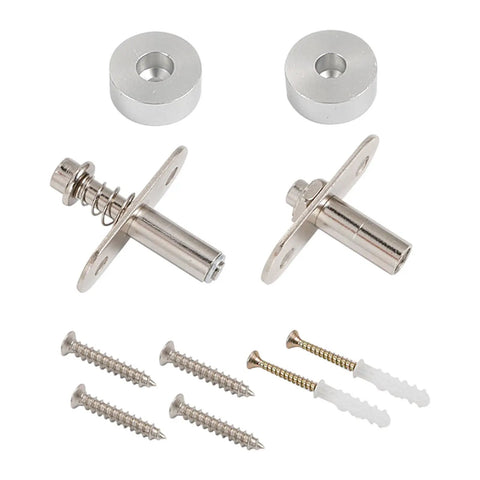 Multipurpose Adjustable Pivots Door Hinge 360 Degree Rotation Shaft Mounting Hardware For Heavy Loads Corrosion Resistant Aluminum Alloy components with screws.