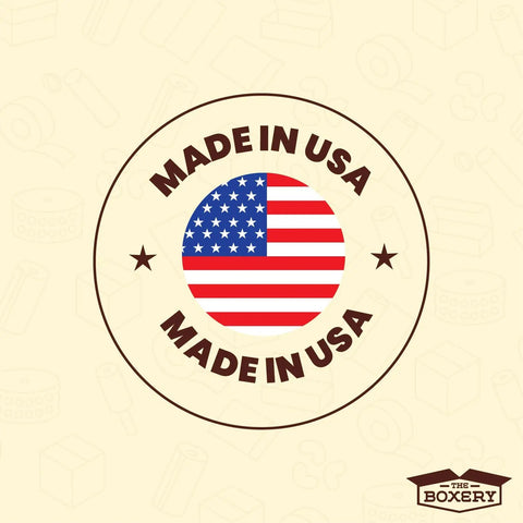 Made in USA label for 50 Pack Kraft Corrugated Cardboard Boxes 9 In X 7 In X 5 In For Packing Mailing And Inventory Storage Durable USA Made Shipping Cartons