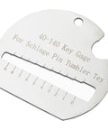 Key Gauge For Schlage Keys Fits All Schlage Keys Pro Gear Key Gauge For Accurate Key Size Checks Durable Steel Construction Easy To Read And Use For DIY Projects Or Locksmith Work Fast And Reliable, stainless steel key gauge for Schlage keys