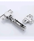 Soft Close Cabinet Hinge Damper For Full Overlay Doors, No Slam Hydraulic Buffer, Durable Steel Construction, Plated Finish
