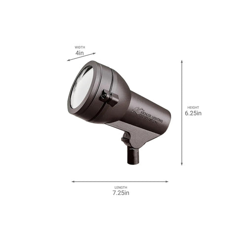 Old School 1 Light HID Accent Wall Light For Outdoor Use 120V Textured Architectural Bronze Finish With Tempered Clear Glass