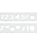 Clear Plastic Routing Template Set with Vintage Vogue Block Numbers for precision sign making, including digits 0-10.
