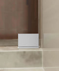 Adjustable Glass To Curb Mount Shower Door Pivot Hinge For Frameless Showers Built Tough In Solid Forged Brass Satin Finish