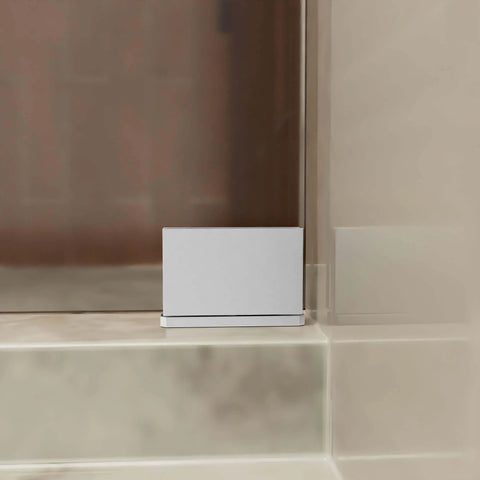 Adjustable Glass To Curb Mount Shower Door Pivot Hinge For Frameless Showers Built Tough In Solid Forged Brass Satin Finish