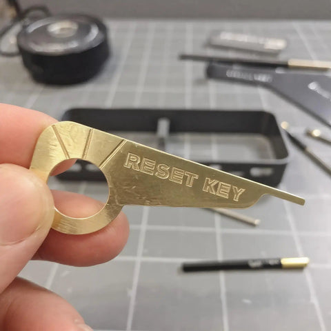 Close-up of Two Pack SmartKey Learn Tool for Quick Rekeying of SmartKey Enabled Locks and Deadbolts, durable steel construction