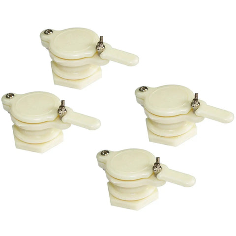 Four pack honey gate tap valves for beekeeping food grade plastic honey extractor spigots for beehive systems easy fit