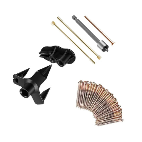 Floor Squeak Fix Kit With 5 Tools And 50 Notch Screws For Squeaky Hardwood Floors Under Carpet, Easy DIY Wood Floor Repair System