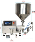 Heavy Duty Automatic Filling Machine For Viscous Liquids And Creamy Sauces with a 40L stainless steel hopper and touchscreen.